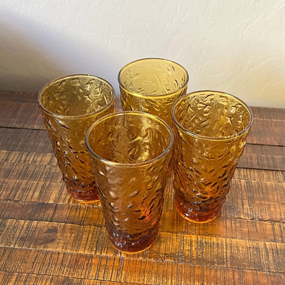 Vintage Anchor Hocking Lido Milano Drinking Glasses (12 oz)
